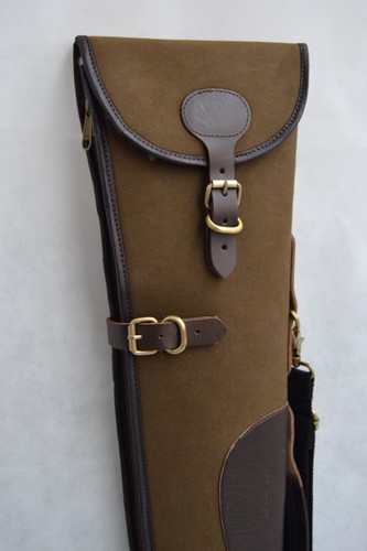 Canvas leather shotgun slip - &,