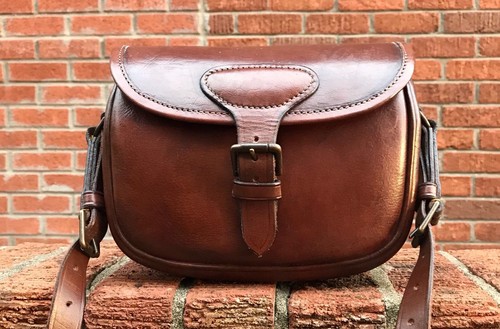 Leather cartridge shooting bag - shooting,